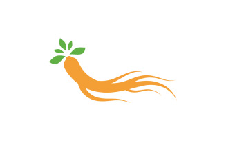 Ginseng Vector illustration. Ginseng root logo symbol V5