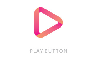 Play vector logo icon. Video icon design template. Music player V1