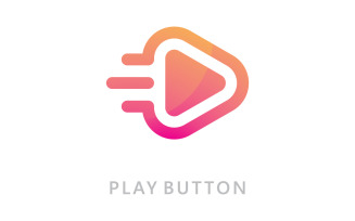 Play vector logo icon. Video icon design template. Music player V2