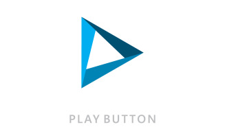 Play vector logo icon. Video icon design template. Music player V3