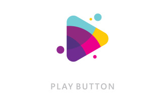 Play vector logo icon. Video icon design template. Music player V5