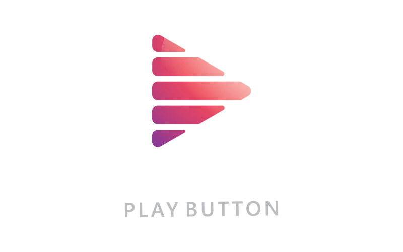 Play vector logo icon. Video icon design template. Music player V8 Logo Template