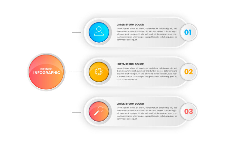 Presentation business infographic design template concept Illustration