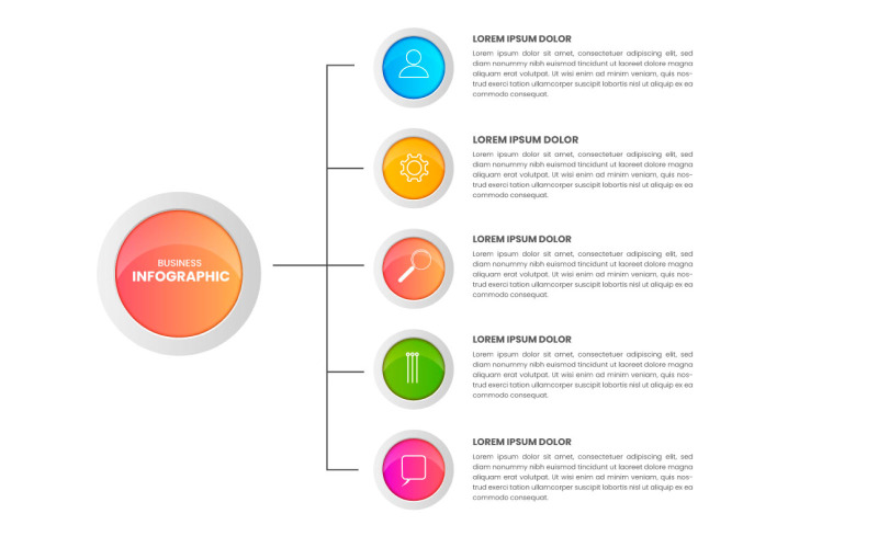 Presentation business infographic design template Illustration