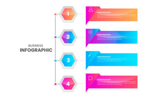 Vector presentation business infographic design template infographic step