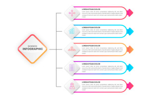 Vector presentation business infographic step design template idea