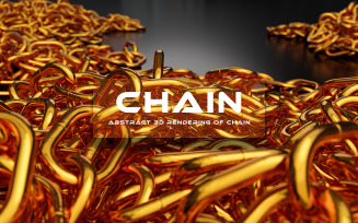 3D Chain Abstract Background
