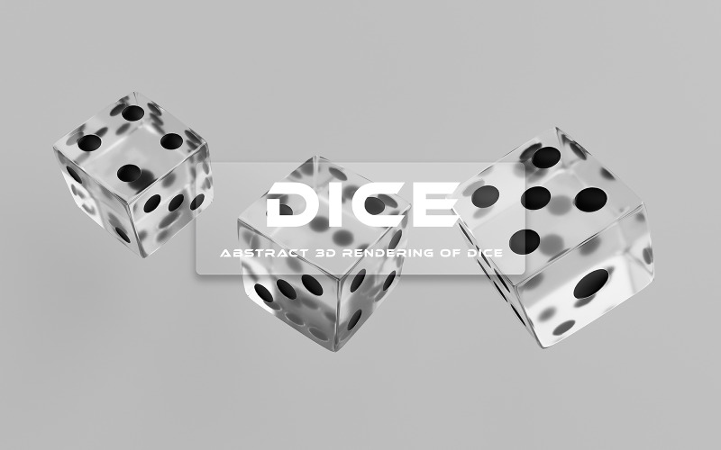 3D Dice Abstract Background