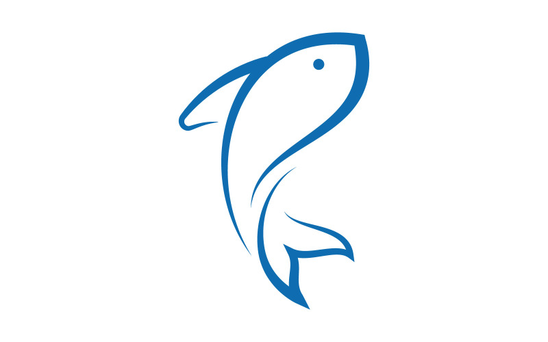 fish logo icon vector icon V3 Logo Template