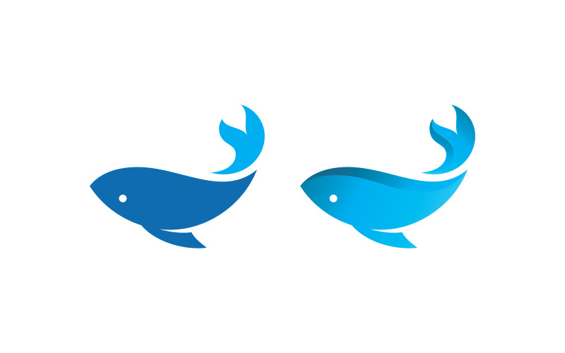 fish logo icon vector icon V4 Logo Template