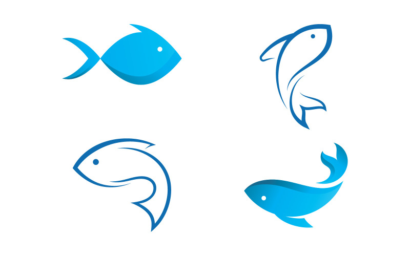 fish logo icon vector icon V5 Logo Template