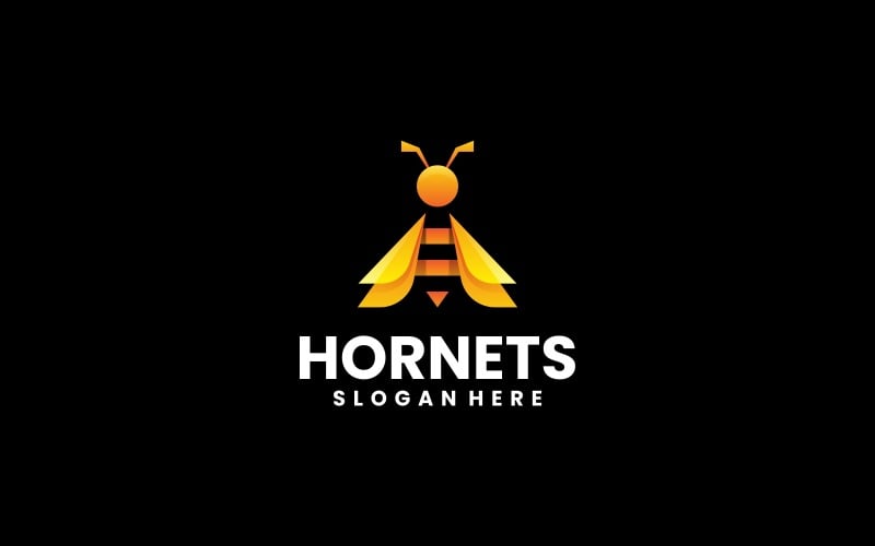 Hornets Gradient Colorful Logo Logo Template