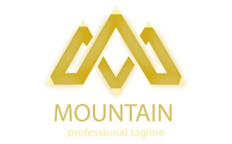 Mountain M letter Logo Template