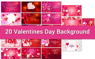 Valentines Day Background Set Bundle
