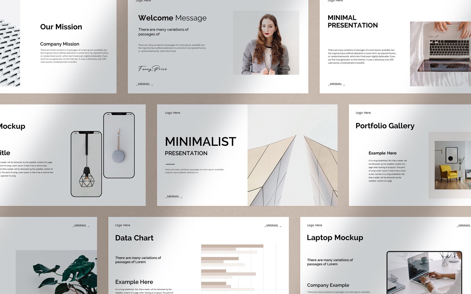 Kit Graphique #310408 Minimal Presentation Divers Modles Web - Logo template Preview