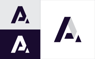 A letter logo, identity business symbol V4