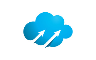 Abstract cloud logo icon vector template design V10
