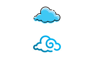 Abstract cloud logo icon vector template design V11