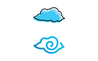 Abstract cloud logo icon vector template design V12
