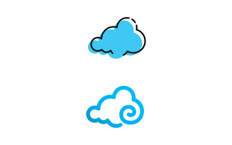 Abstract cloud logo icon vector template design V13
