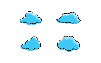 Abstract cloud logo icon vector template design V14