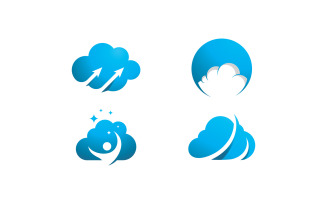 Abstract cloud logo icon vector template design V17