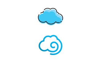Abstract cloud logo icon vector template design V3
