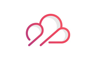 Abstract cloud logo icon vector template design V5