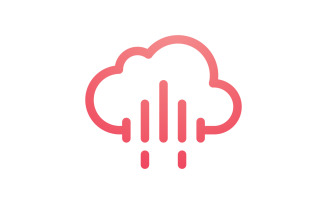Abstract cloud logo icon vector template design V6