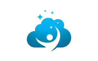 Abstract cloud logo icon vector template design V9