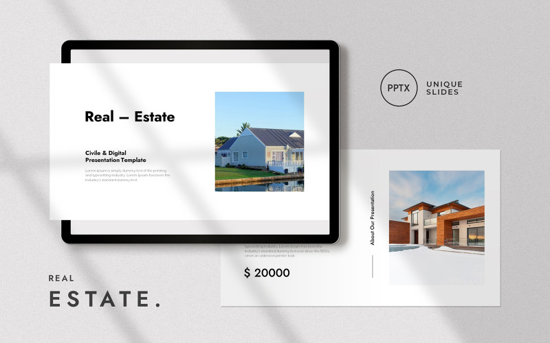 Real Estate Presentation Layout PowerPoint Template