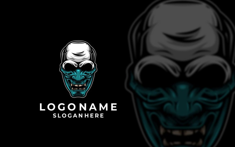 Skull Mask Graphic Logo Design Logo Template