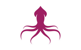 Squid logo icon vintage vector illustration design V3