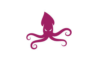 Squid logo icon vintage vector illustration design V