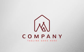 Tent House Logo Template Design