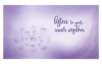Violet Background Inspirational Message of Inner Wisdom