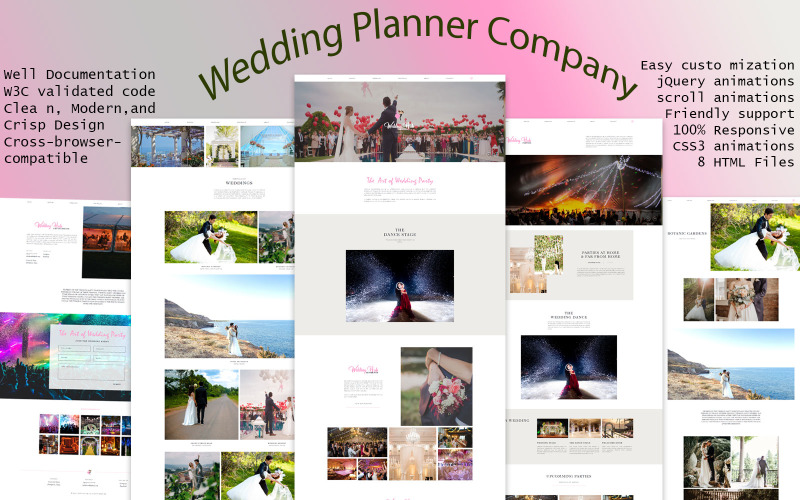 Wedding-Hub - A Wedding Planner Company Website Template