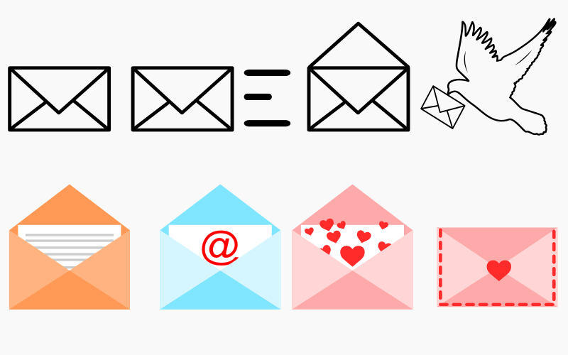 Set of Mail Icons. Vector