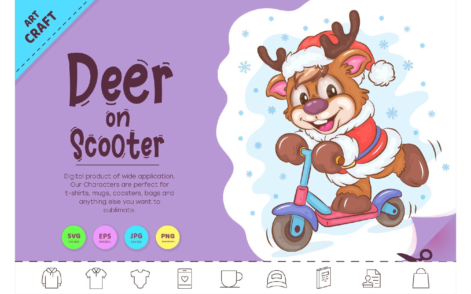 Kit Graphique #310592 Cartoon Deer Divers Modles Web - Logo template Preview
