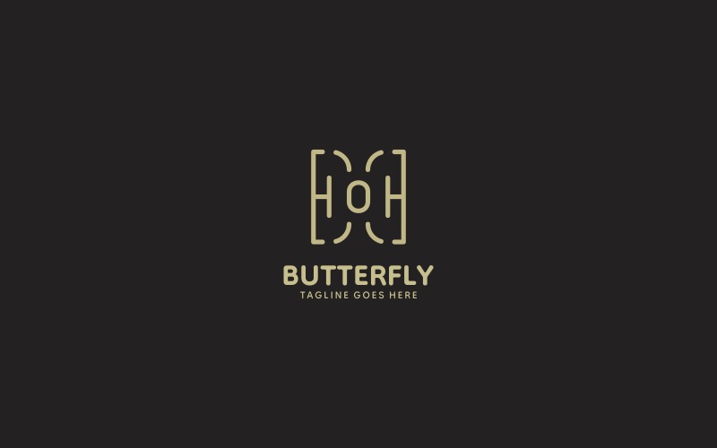 Butterfly Line Art Logo 5 Logo Template