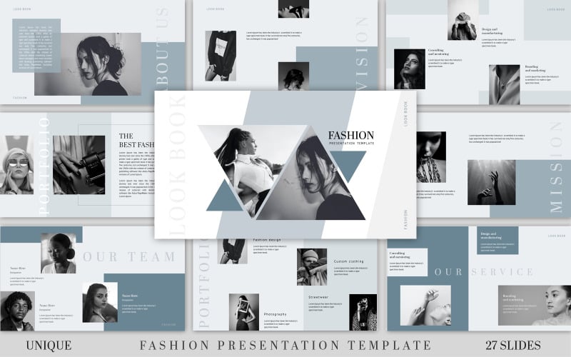 Fashion LookBook Presentation Template PowerPoint Template