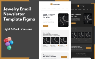 FREE - Jewelry Newsletter Template - Figma UI Design