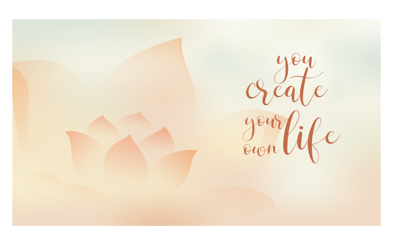 Orange Background raster with Inspirational Quote