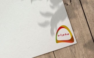 A letter alpha logo template