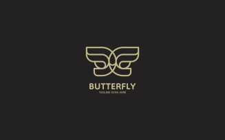 Butterfly Line Art Logo 6