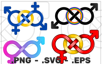 Male And Female Symbol Vector Design
