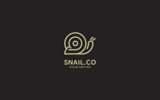 Snail Line Art Logo Design