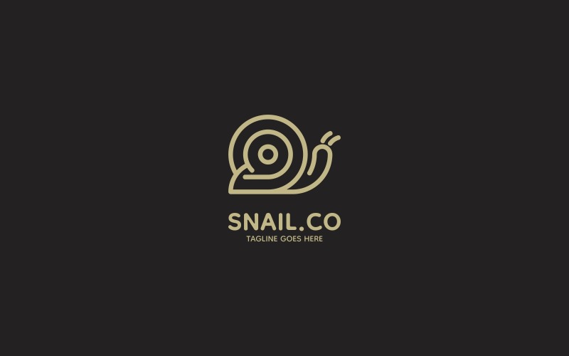Snail Line Art Logo Design Logo Template