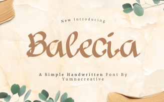 Balecia - Simple Handwritten Font