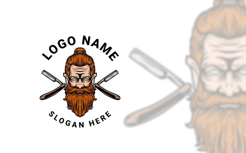 Barber Graphic Logo Design Logo Template